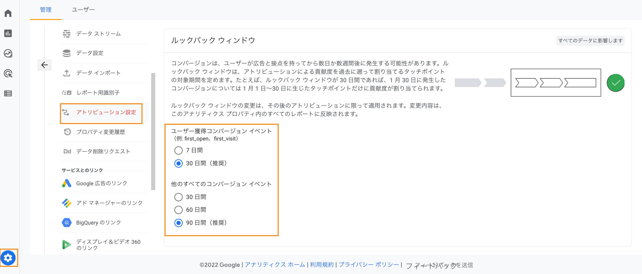 ルックバックウィンドウ